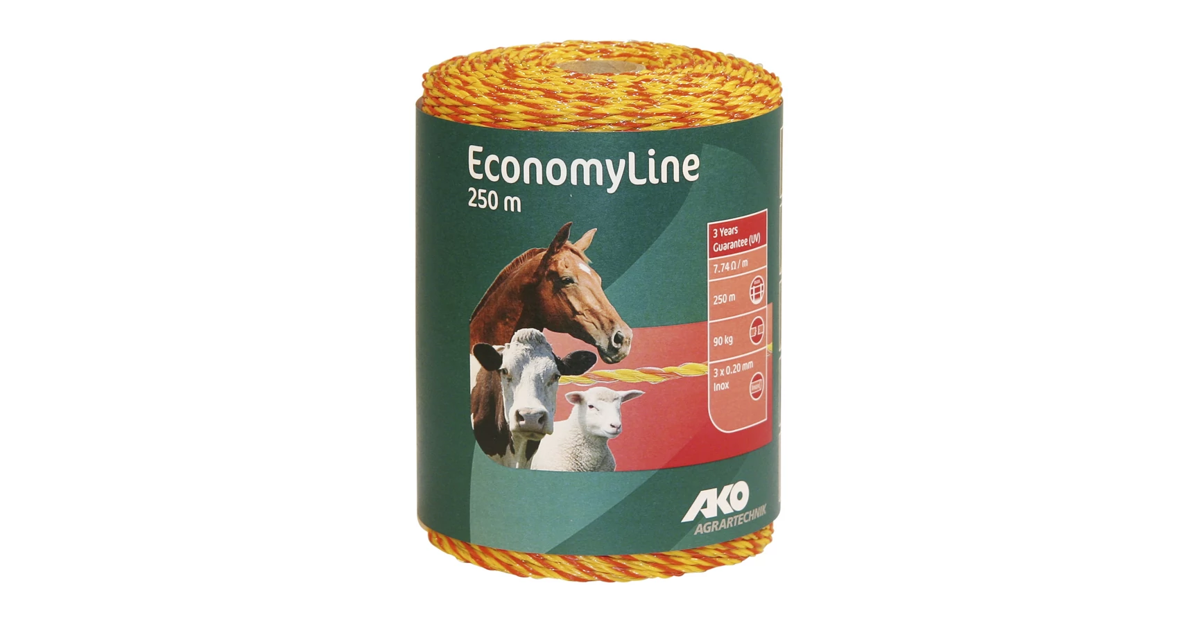 Kerbl Economy Line, Nirolitze 500m, yellow-orange, 3X 0,16