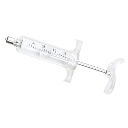 Flex-Master műanyag fecskendő, többször használatos, 20 ml, Luer-Lock véggel