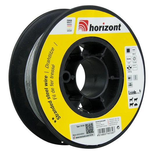 Acél sodrony 0.12 ohm 1.5mm/200m spulnin WZ