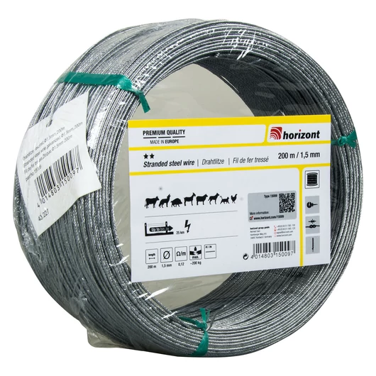 Acél sodrony 0.12 ohm 1.5mm/200m WZ