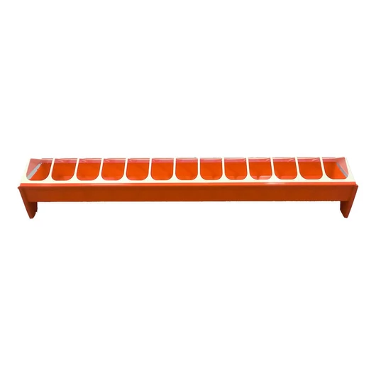 Műanyag csibe etetővályú 50 cm narancs