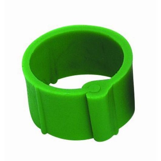 Baromfi jelőlőgyűrű 12 mm zöld 25 db