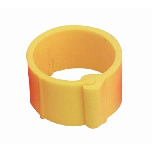 Baromfi jelőlőgyűrű 12 mm sárga 25 db